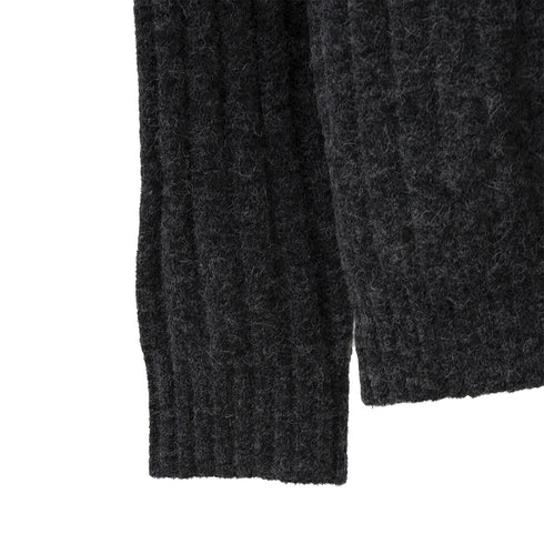 Norse Projects Sigfred Rib Alpaca Merino Charcoal Melange N45-05371034 Degli Uberti